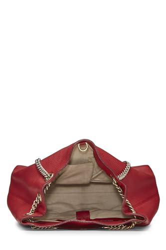 Gucci,  Red Leather Soho Chain Tote, Red