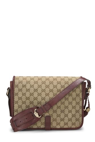 Gucci,  Burgundy Original GG Canvas Marrakech Crossbody, Burgundy