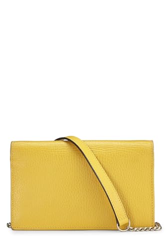 Gucci,  Yellow Leather Interlocking Crossbody Small, Yellow