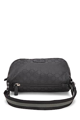 Gucci,  Black Original GG Nylon Waist Pouch, Black