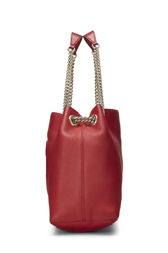 Gucci,  Red Leather Soho Chain Tote, Red