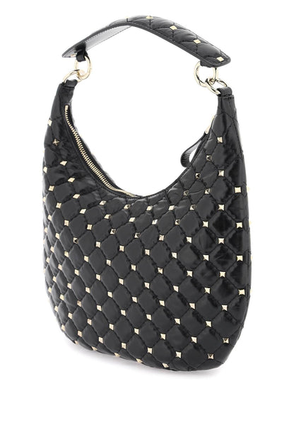 Valentino Garavani Small Leather 'Rockstud Spike' Hobo Bag Women