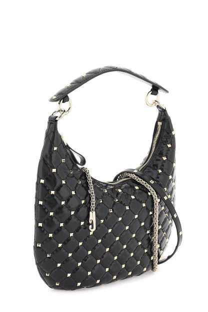 Valentino Garavani Small Leather 'Rockstud Spike' Hobo Bag Women