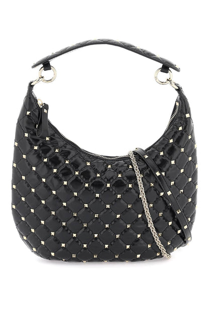 Valentino Garavani Small Leather 'Rockstud Spike' Hobo Bag Women