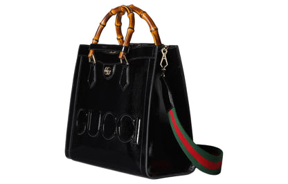 (WMNS) Gucci Diana Medium Tote Bag 'Black Leather' 678842-AADJQ-1060