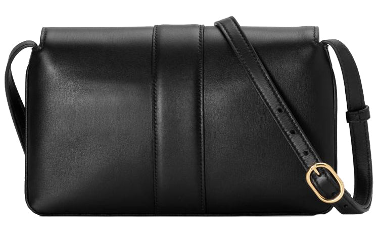 (WMNS) Gucci Arli Gold Logo Leather Shoulder Messenger Bag Small Black Classic 550129-0V10G-1000