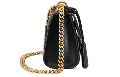 (WMNS) Gucci Padlock Signature Bag 'Black Gold' 409487-CWC1G-1000