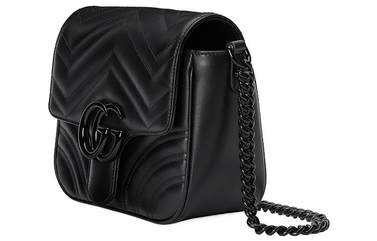 (WMNS) Gucci GG Marmont Matelasse Shoulder Bag 'Black' 739681-AABS1-1000