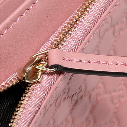 Gucci Logo Embossing Leather Logo Leather Shoulder Messenger Bag Pink Candy 466507-BMJ1G-5806