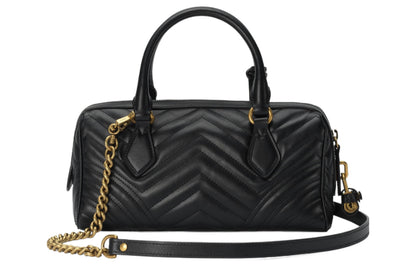 (WMNS) Gucci GG Marmont Small Top Handle Bag 'Black' 746319-AABZB-1000