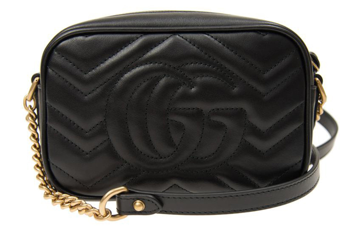 (WMNS) Gucci GG Marmont Logo Messenger Bag Black Classic 448065-DTD1T-1000