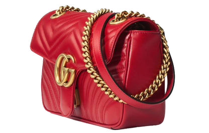 (WMNS) Gucci GG Marmont Small Matelasse Shoulder Bag 'Red' 443497-DTDIT-6433