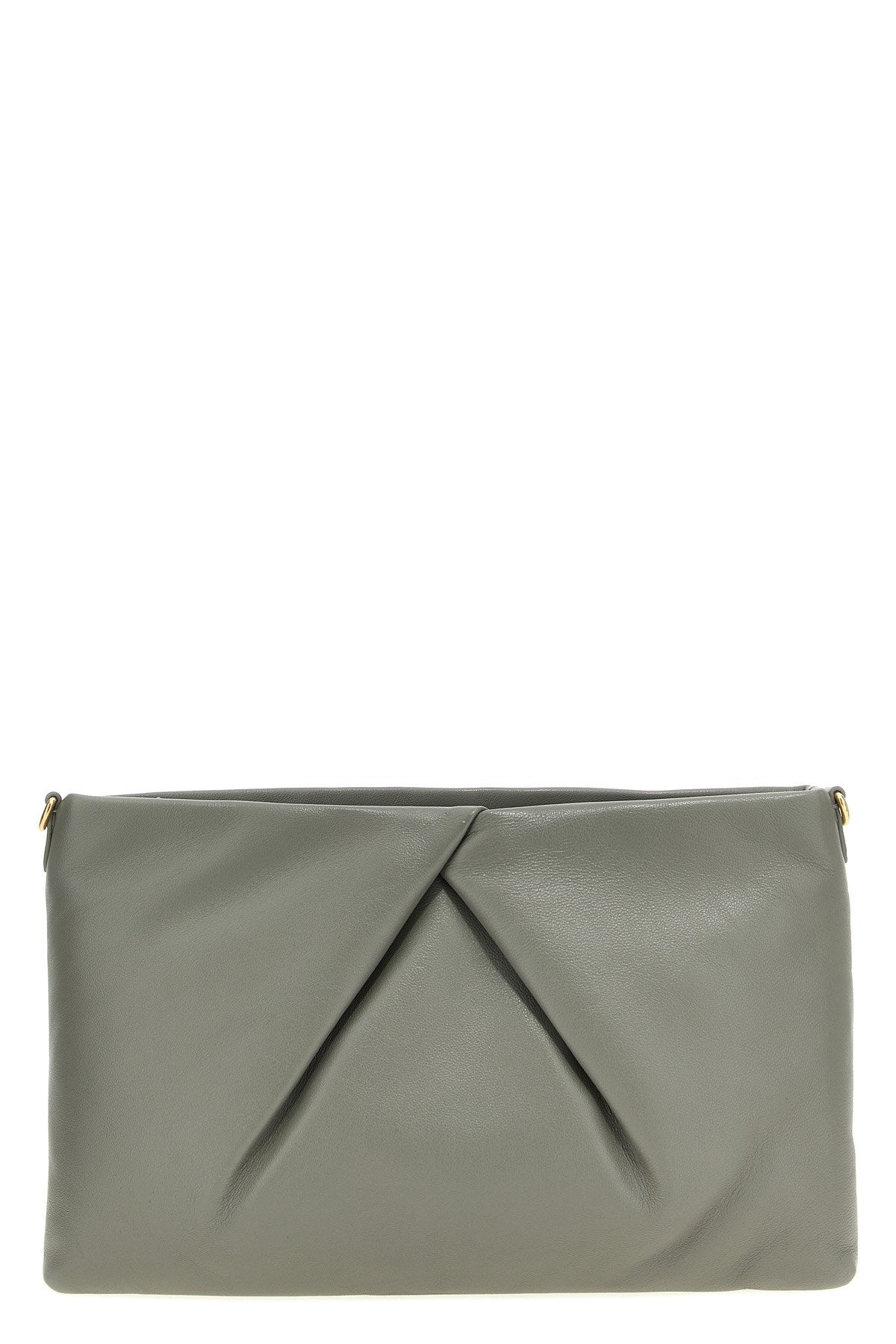 Dries Van Noten Women Logo Leather Clutch Bag