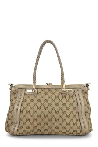 Gucci,  Gold Original GG Canvas Bella Tote, Gold