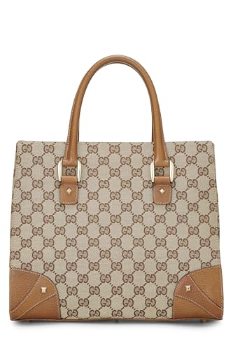 Gucci,  Original GG Canvas Studded Handbag, Brown