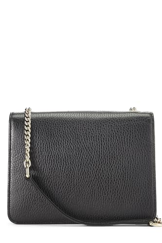 Gucci,  Black Leather Interlocking Crossbody Small, Black