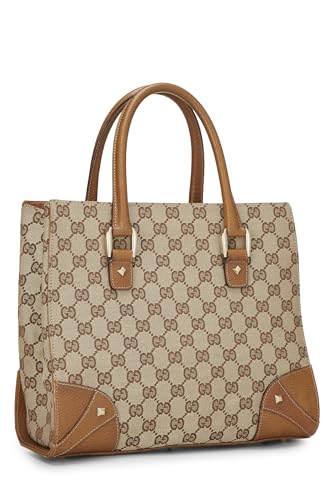 Gucci,  Original GG Canvas Studded Handbag, Brown