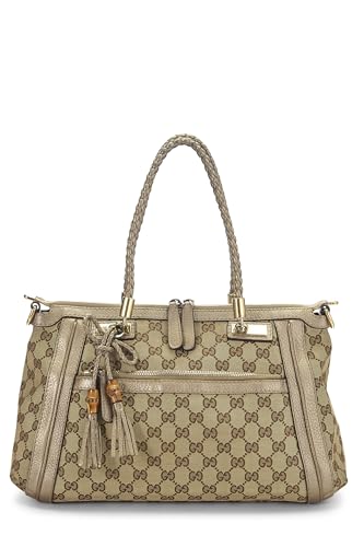 Gucci,  Gold Original GG Canvas Bella Tote, Gold