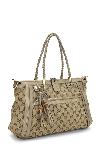 Gucci,  Gold Original GG Canvas Bella Tote, Gold