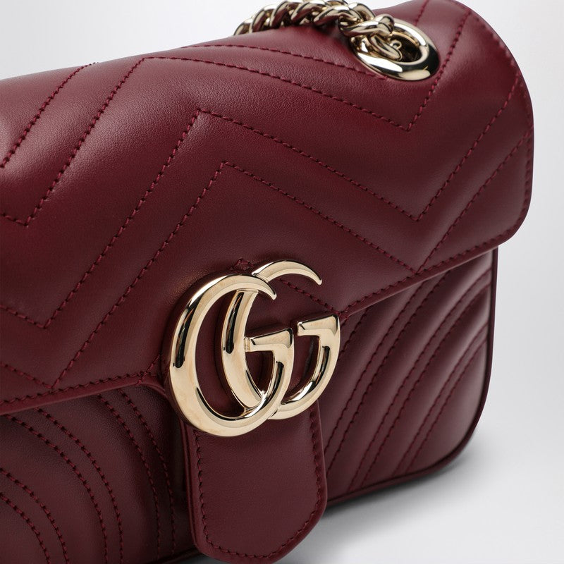 Gucci Mini Gg Marmont Shoulder Bag Rosso Ancora Women