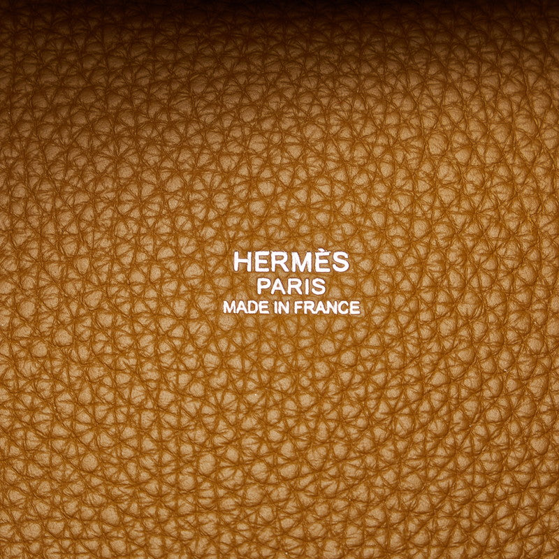 Hermes Picotin Rock GM Handbag Etoupe Brown Leather