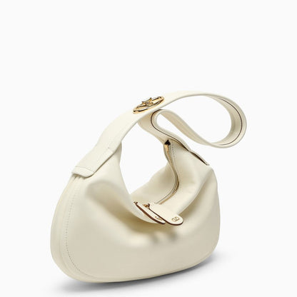 Valentino Garavani Small Go-Hobo Bag In Ivory Leather Women