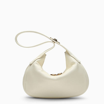 Valentino Garavani Small Go-Hobo Bag In Ivory Leather Women