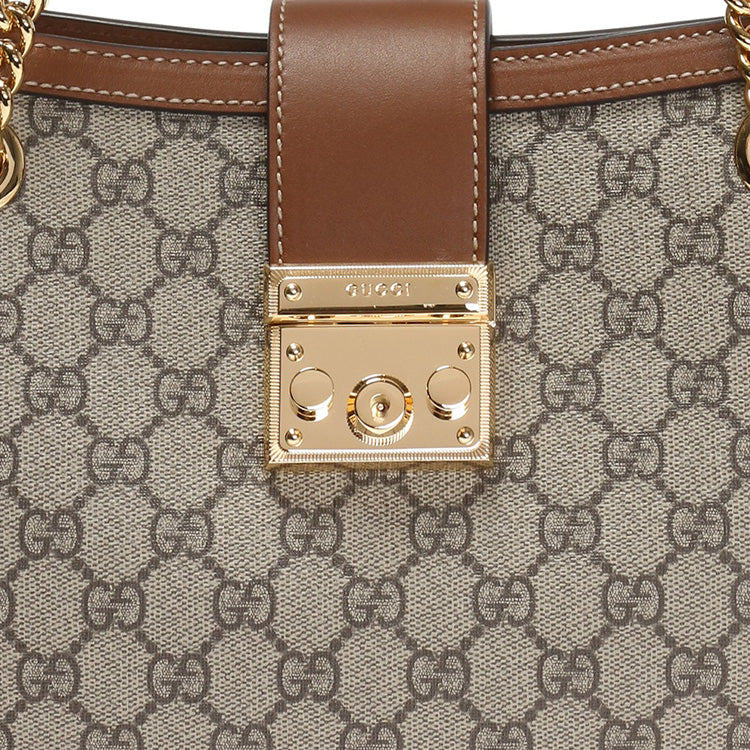 (WMNS) Gucci Padlock Medium GG Shoulder Bag 'Beige Brown' 479197-KHNKG-8534