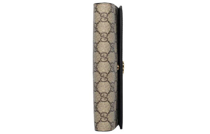 (WMNS) Gucci GG Marmont Chain Wallet 'Beige Ebony' 546585-17WAG-1283