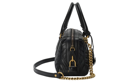 (WMNS) Gucci GG Marmont Small Top Handle Bag 'Black' 746319-AABZB-1000