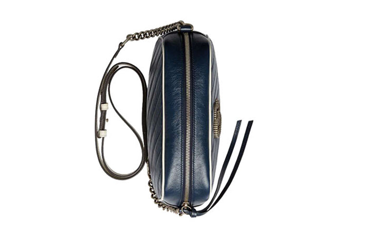 (WMNS) Gucci Marmont Small-Sized BackBag Blue 447632-0OLFN-4186