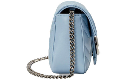 (WMNS) Gucci GG Marmont Super Mini Bag 'Pastel Blue' 476433-DTDCP-4928