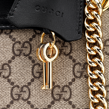 (WMNS) Gucci Padlock Small GG Shoulder Bag 'Beige Black' 498156-KHNKG-9769