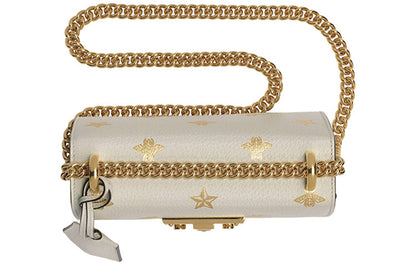 (WMNS) Gucci Padlock Bee Star Small-Sized Single-Shoulder Bag White 432182-DJ2LG-8711