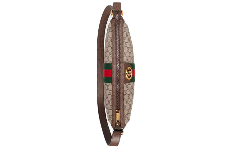 (WMNS) Gucci Ophidia Logo Stripe Webbing Canvas Shoulder Messenger Bag Small / Brown 598125-9IK3T-8745