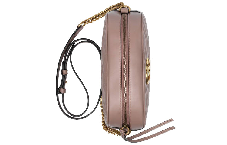 (WMNS) Gucci GG Marmont Small Matelasse Shoulder Bag 'Dusty Pink' 447632-DTD1T-5729