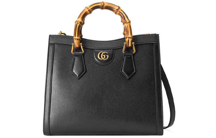 (WMNS) Gucci Leather Diana Bamboo Knot Single-Shoulder Bag Small Black 660195-17QDT-1175