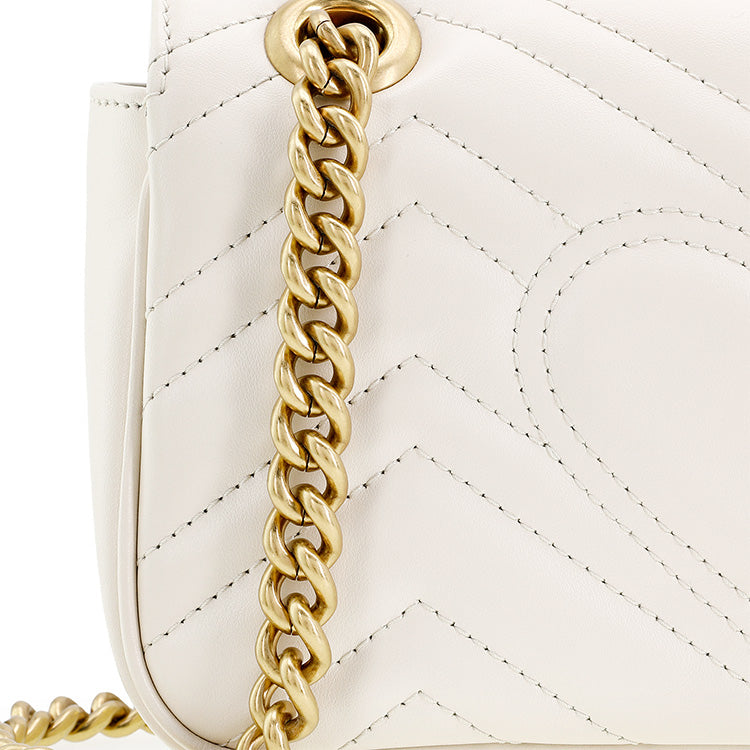 (WMNS) Gucci GG Marmont Series mini Leather Clutch White 446744-DTDIT-9022