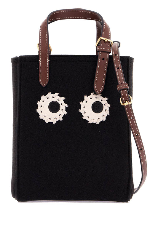 Anya Hindmarch Mini Felt Tote Bag With N/S Eyes Design Women