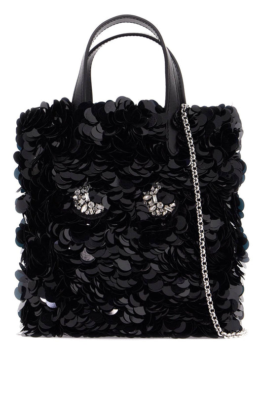 Anya Hindmarch Mini Tote Bag With Sequin Eyes Design In Women