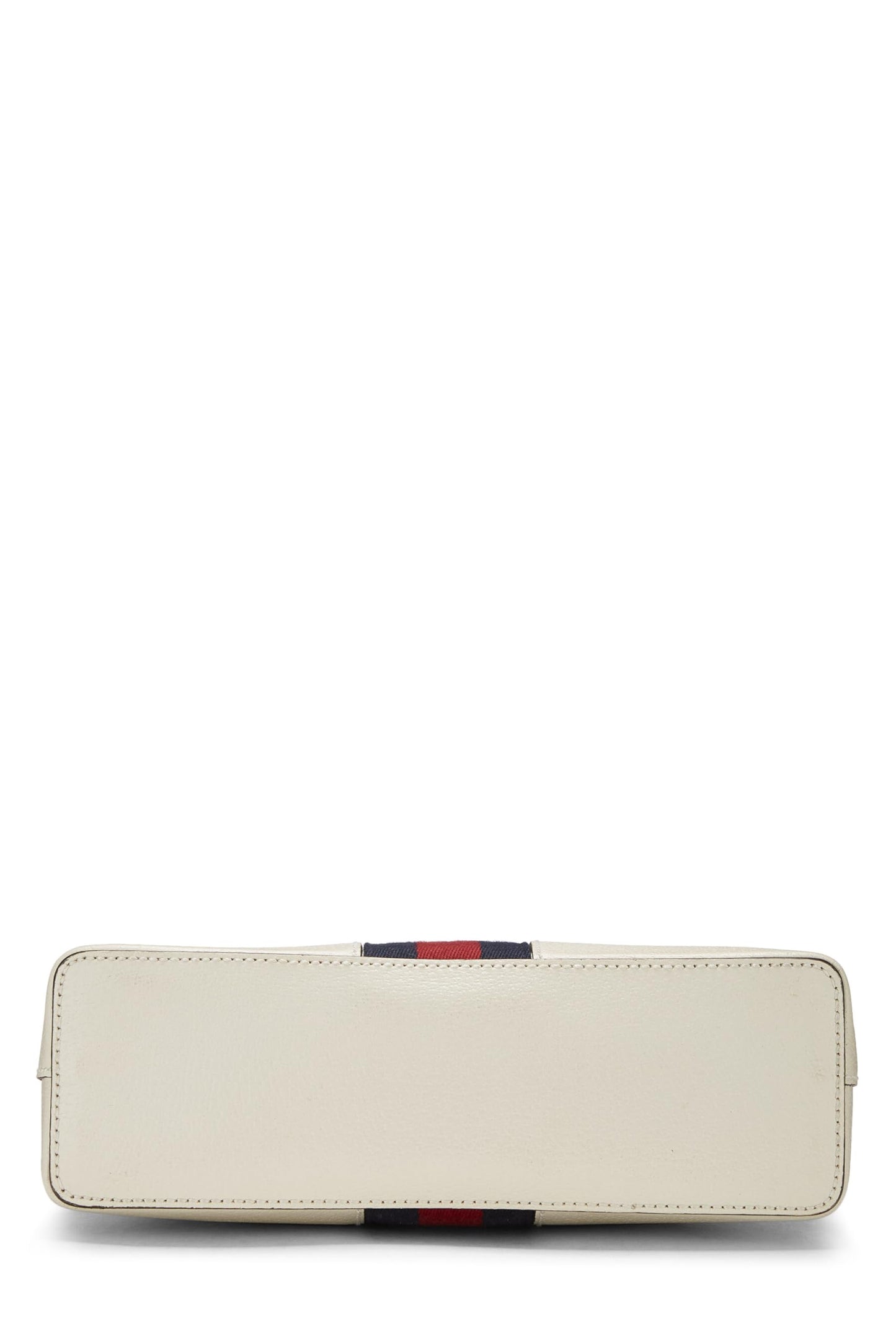 Gucci,  White Leather Ophidia Dome Shoulder Bag, White