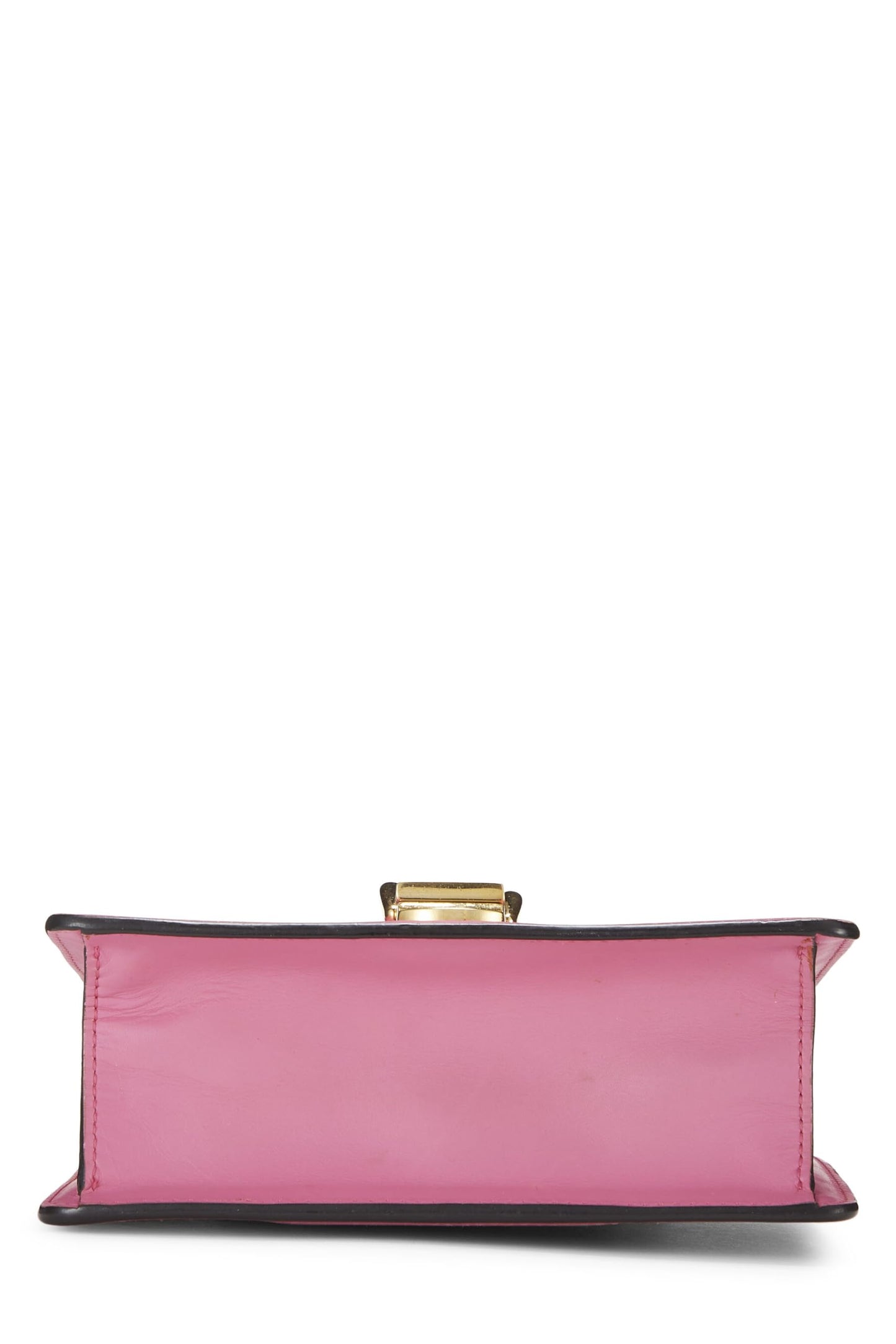 Gucci,  Pink Leather Web Sylvie Mini, Pink