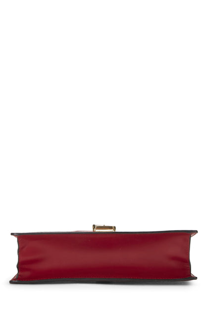 Gucci,  Red Leather Sylvie Shoulder Bag, Red