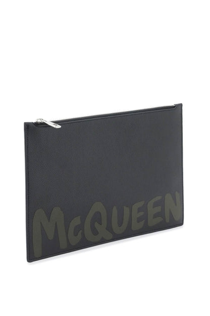 Alexander Mcqueen Graffiti Flat Pouch Men