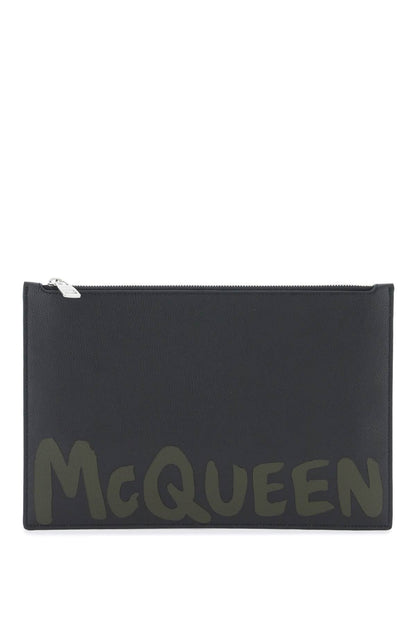 Alexander Mcqueen Graffiti Flat Pouch Men