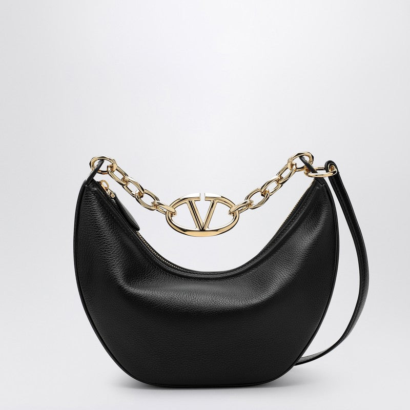 Valentino Garavani Vlogo Moon Black Small Hobo Bag Women