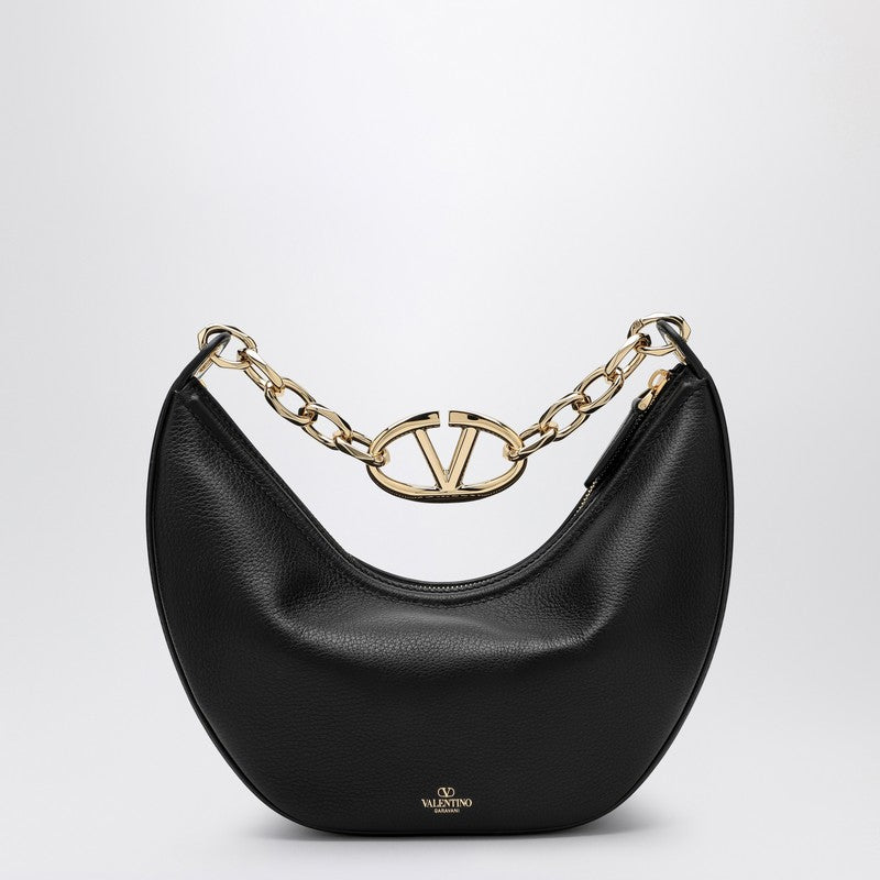 Valentino Garavani Vlogo Moon Black Small Hobo Bag Women