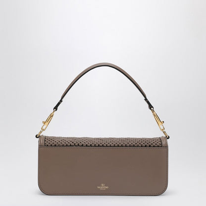 Valentino Garavani Clay-Coloured Locò Bag In Woven Leather Women