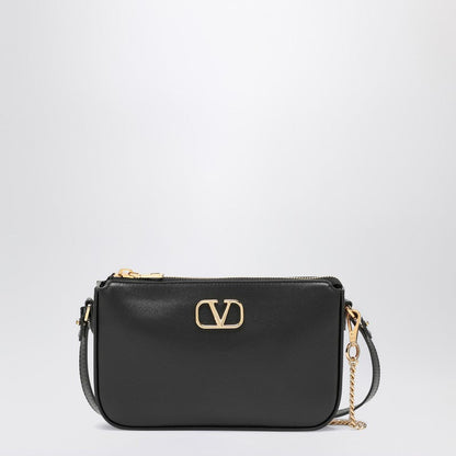 Valentino Garavani Black Leather Vlogo Signature Mini Bag Women