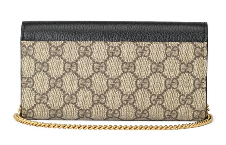 (WMNS) Gucci GG Marmont Chain Wallet 'Beige Ebony' 546585-17WAG-1283